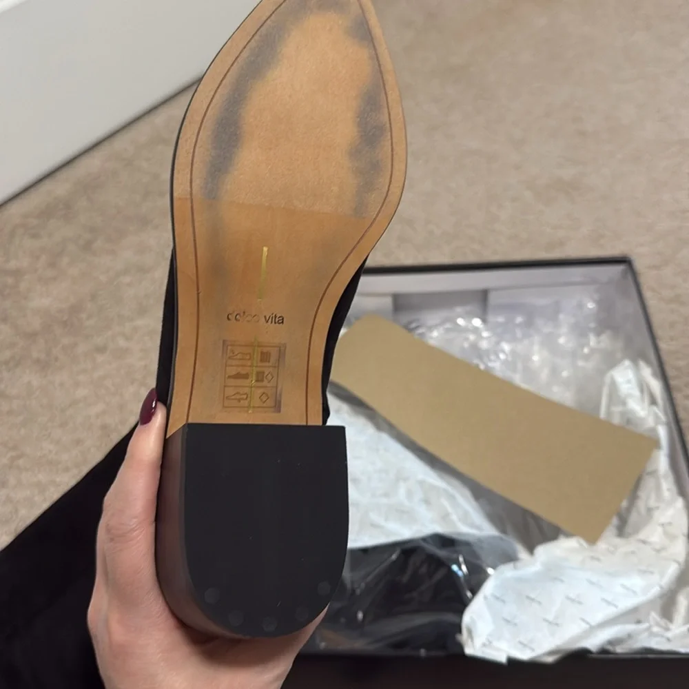 BNIB Dolce Vita Alsie Over-the-Knee Flat Boot in Black Stella Suede